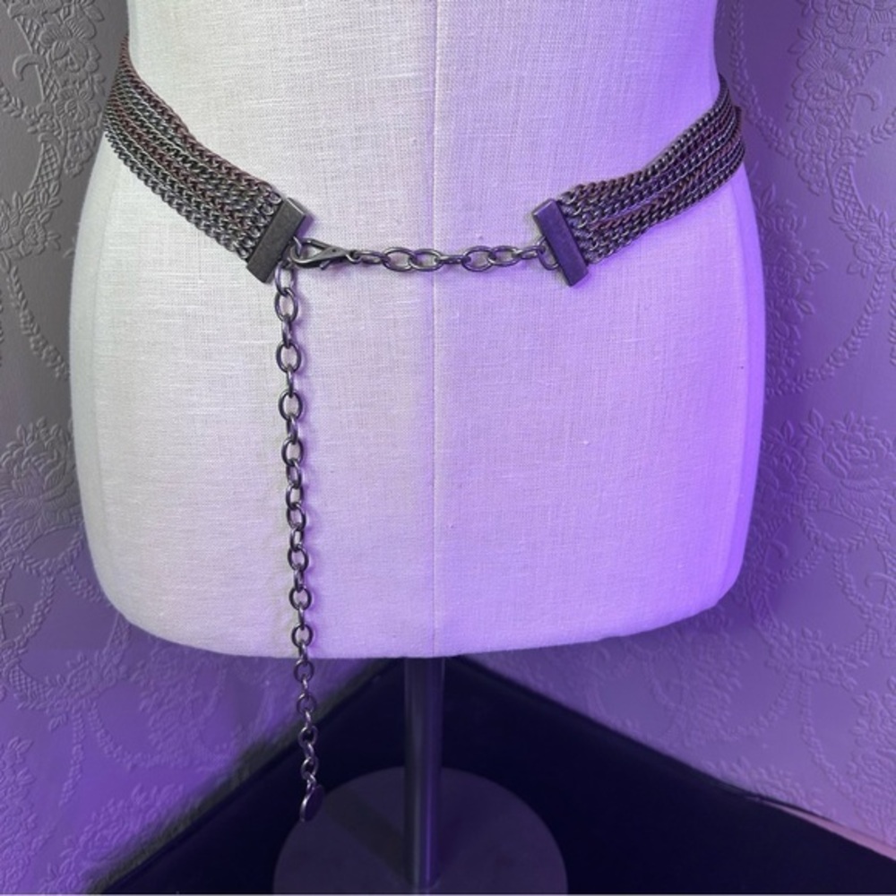 Elegant Silver Chain Belt approx 41”